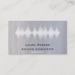 Music Studio Professional Sound Engineer Minimal Business Card