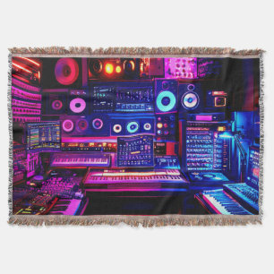Music Studio Throw Blanket