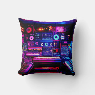 Music Studio Throw Pillow