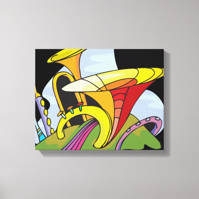 Music Surreal Fantasy Canvas Print (Front)