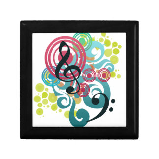 Music Swirl wooden gift and jewelry box