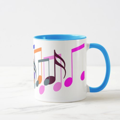 music symbol notes mug