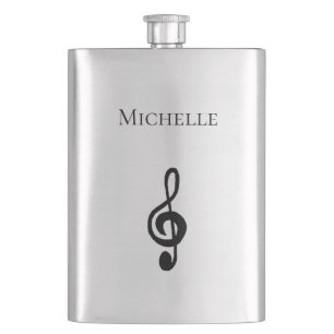 Music Symbol Treble Clef Simple Flask