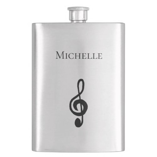 Music Symbol Treble Clef Simple Flask