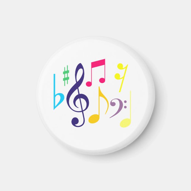 Music Symbols magnet button (Front)