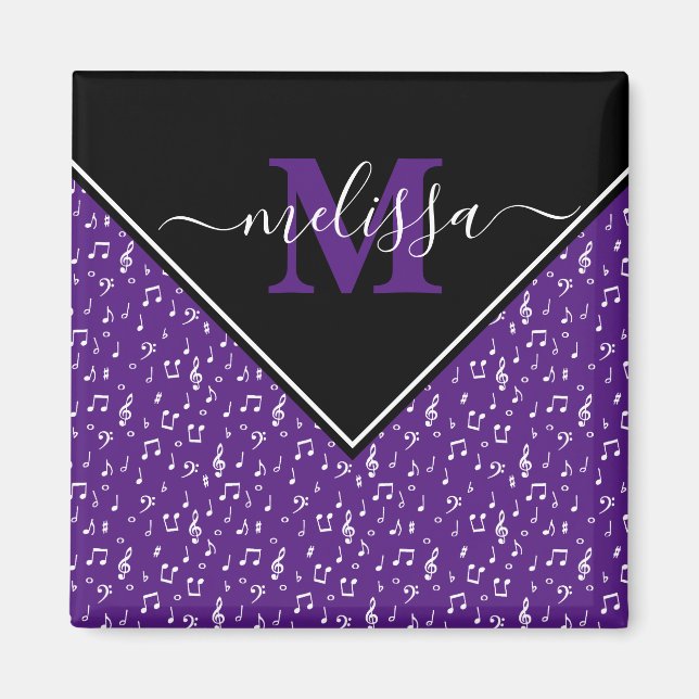 Music symbols personalized  magnet (Front)