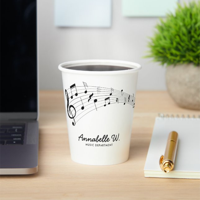 Music Symbols Personalized Paper Cups (Insitu)