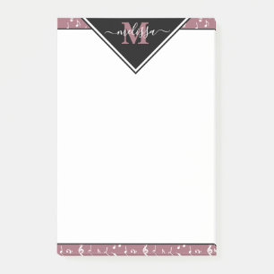 Music symbols personalized   post-it notes