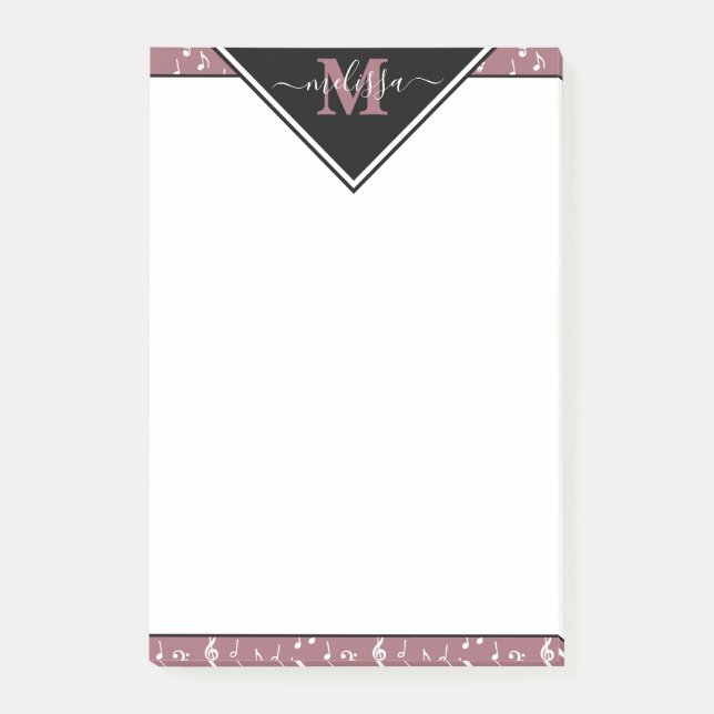 Music symbols personalized   post-it notes (Front)