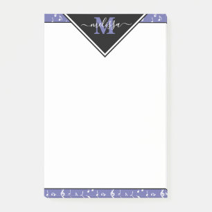 Music symbols personalized post-it notes