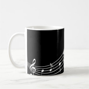Music Symbols Wavy Staffs Musician's Mug