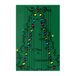 Music symmetry, Christmas tree Acrylic Print
