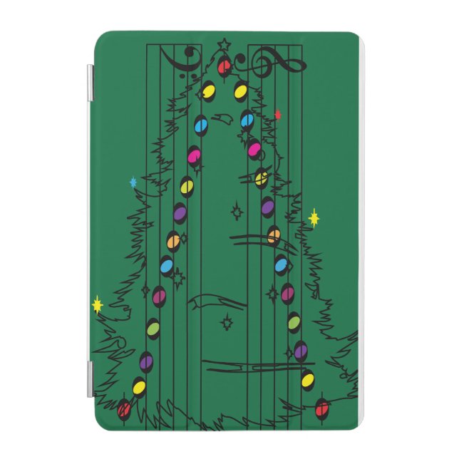 Music symmetry, Christmas tree iPad Mini Cover (Front)