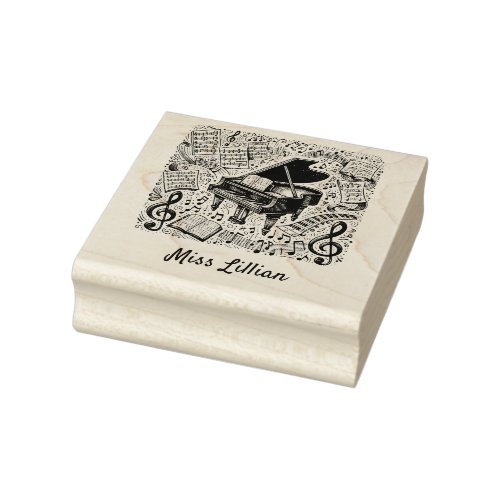 Music Teach Rubber Stamp For Classroom and Lessons
