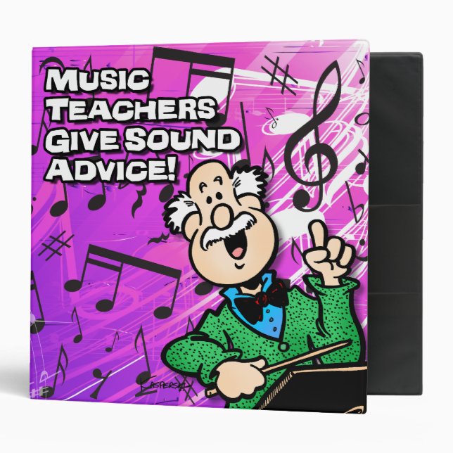 Music Teacher 3 Ring Binder (Front/Inside)