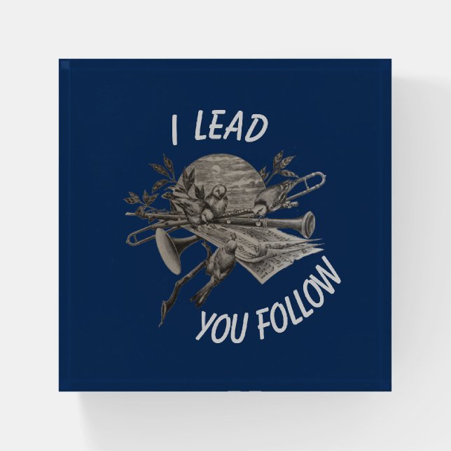 Music Teacher Appreciation Band Instruments Paperweight (Front)