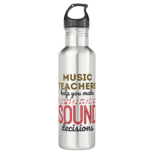 Music Teacher Appreciation Gift Sound Decisions Stainless Steel Water Bottle