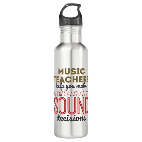 Music Teacher Appreciation Gift Sound Decisions Stainless Steel Water Bottle