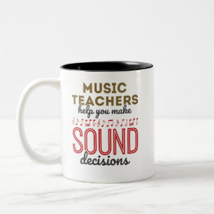 Music Teacher Appreciation Gift Sound Decisions Two-Tone Coffee Mug