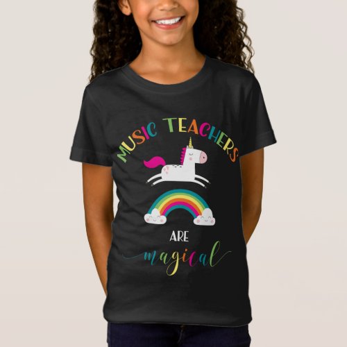 Music Teacher Appreciation Gift Unicorn Thank You  T_Shirt
