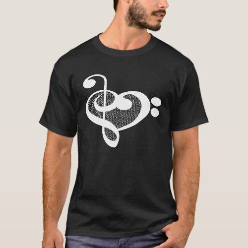 Music Teacher Appreciation Heart T Shirt  Musician