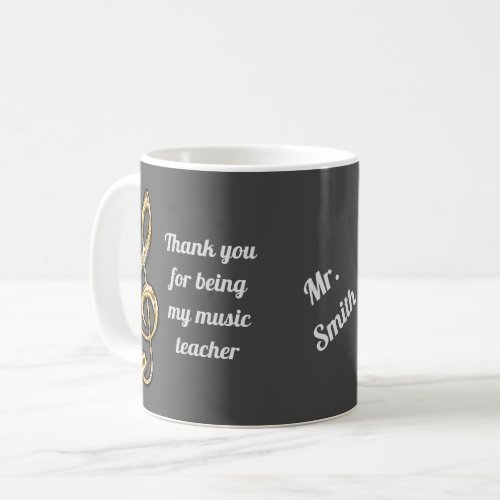 Music Teacher Appreciation Musical Notes Classroom Coffee Mug