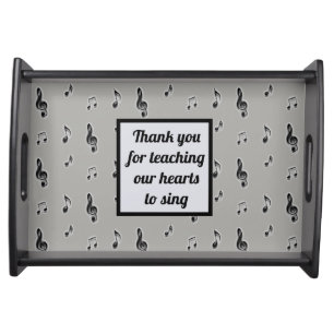 Music Teacher Appreciation Musical Notes Classroom Serving Tray