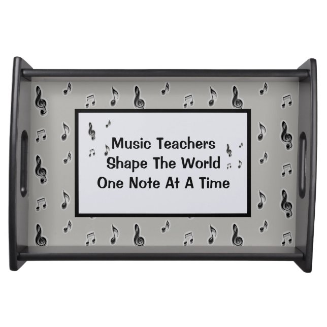 Music Teacher Appreciation Musical Notes Thank You Serving Tray (Front)