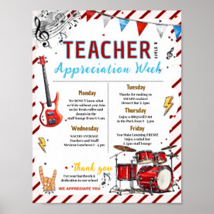 Music Teacher Appreciation Week Itinerary Poster