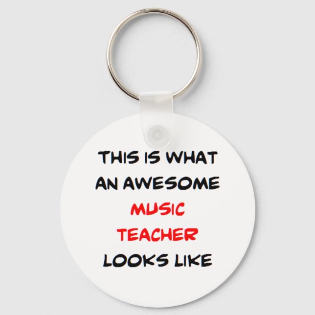 music teacher, awesome keychain (Front)