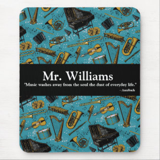 Music Teacher, Back To School, Instruments Mouse Pad