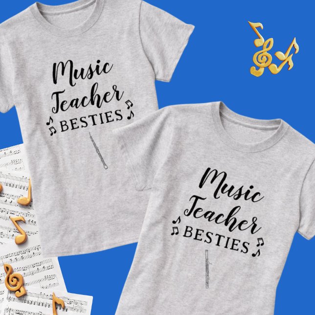Music Teacher Besties Bassoon Best Friend T-Shirt (Creator Uploaded)