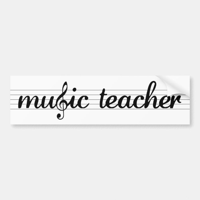 Music Teacher Bumper Sticker (Front)
