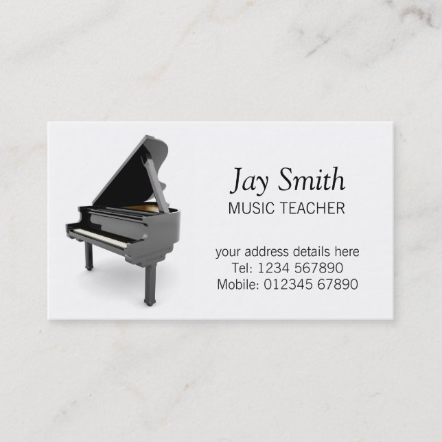 Music Teacher Business Card (Front)