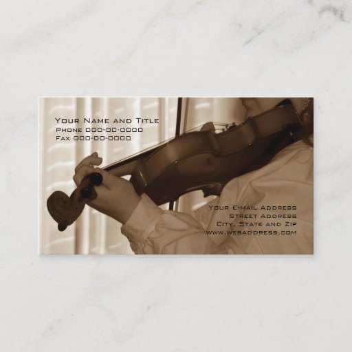 Customizable Music Teacher Business Card