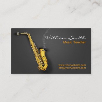Music Teacher Business Card by KeyholeDesign at Zazzle