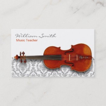 Music Teacher Business Card by KeyholeDesign at Zazzle