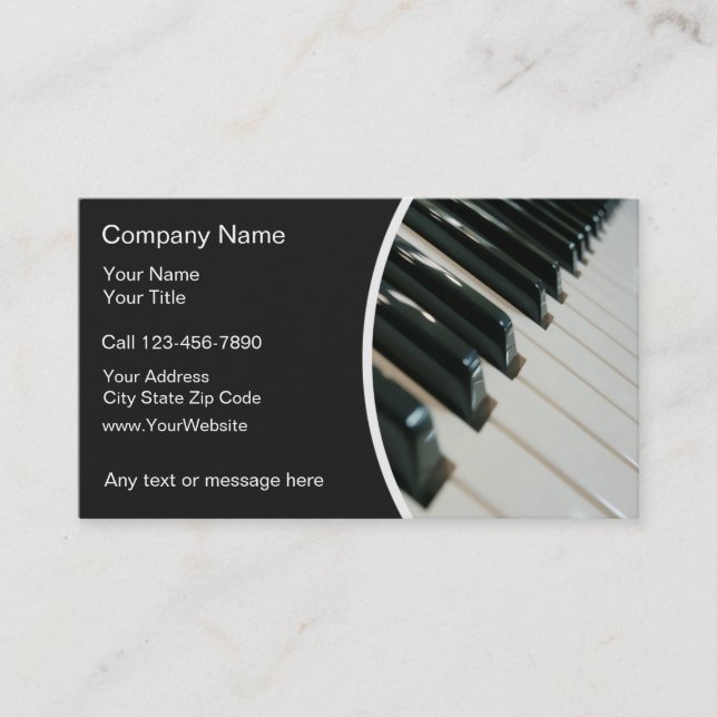 Music Teacher Business Cards (Front)
