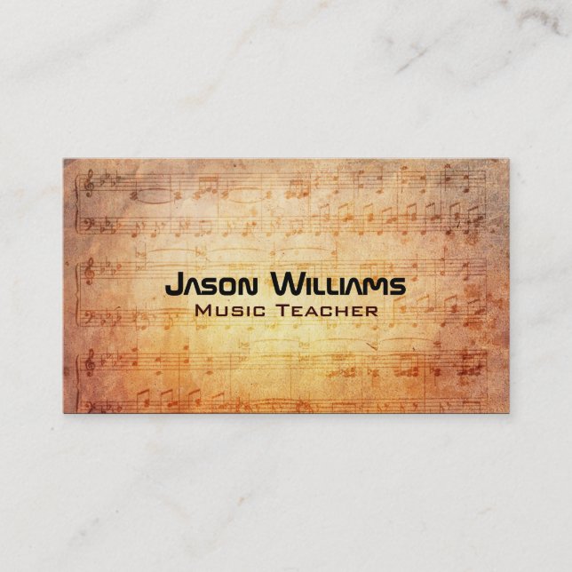 Music teacher Business Cards (Front)