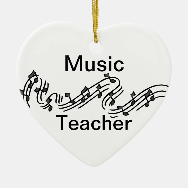 Music Teacher Ceramic Ornament (Front)