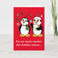 Music Teacher: Christmas Penguins Caroling