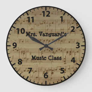 Music Teacher Classroom Acrylic Wall Clock