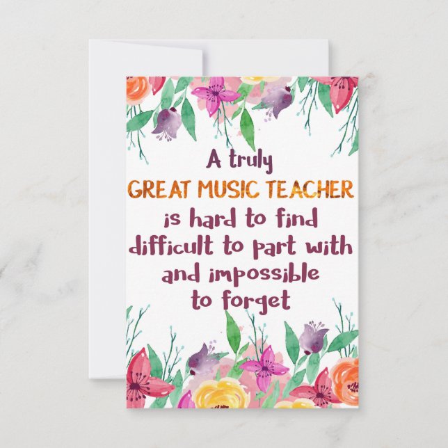 Music Teacher Classroom Decor Appreciation Gift (Front)
