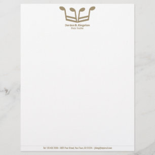 Music Teacher Crown Letterhead
