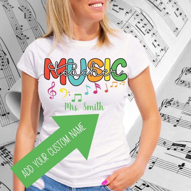 Music Teacher Customizable Tshirt (Creator Uploaded)