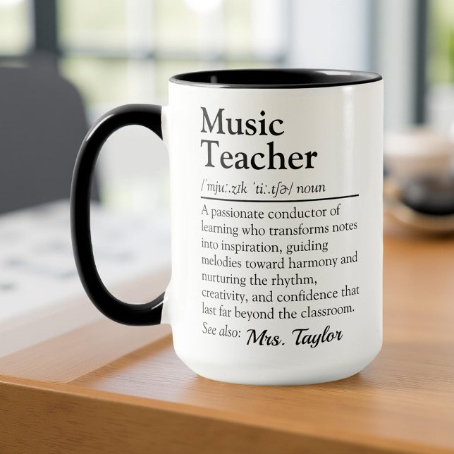 Music Teacher Definition - Teacher Appreciation Mug (Creator Uploaded)