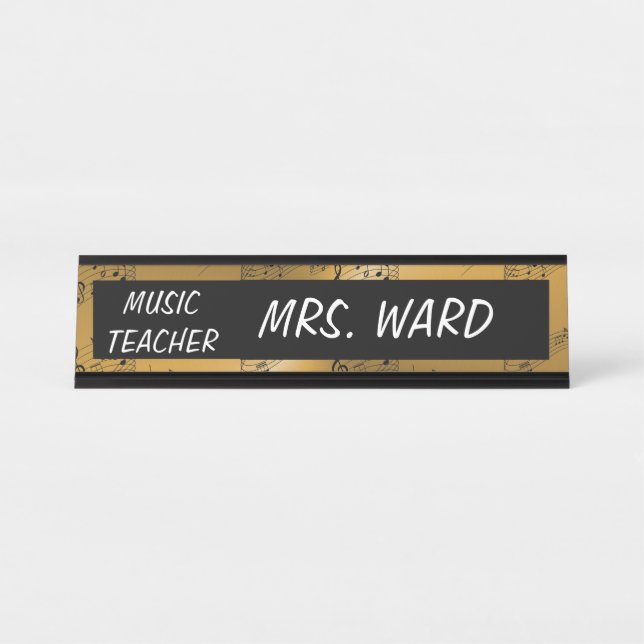 MUSIC TEACHER DESK NAME PLATE (Front)