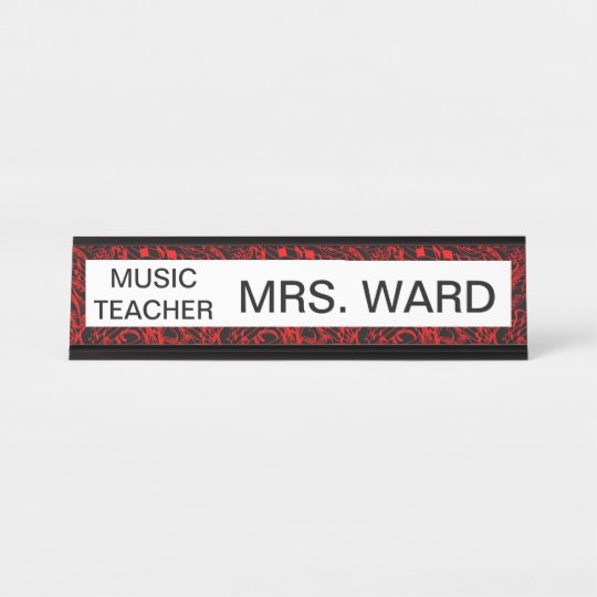 Music Teacher Desk Name Plate Zazzle Com