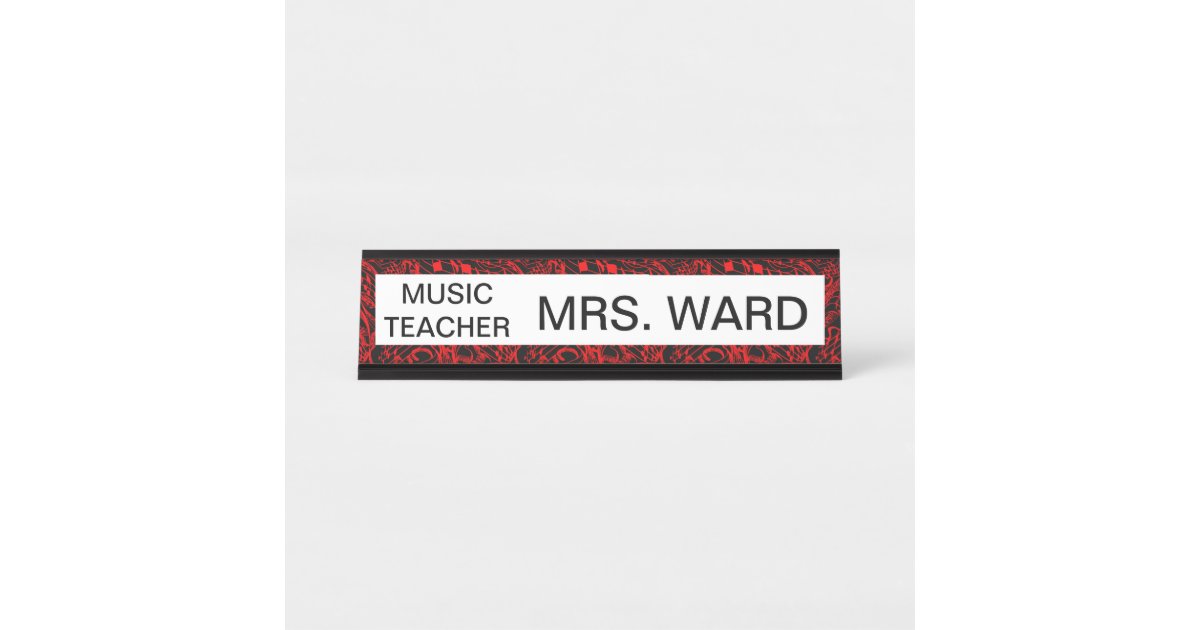 Music Teacher Desk Name Plate Zazzle Com