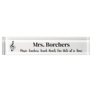 Music Teacher Desk Name Plate